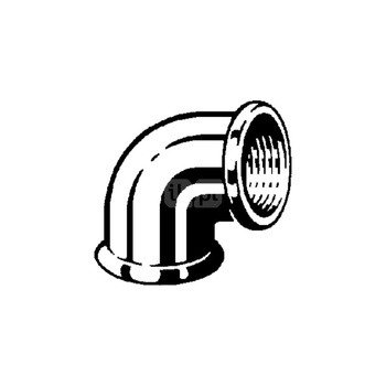 Łuk 90' VIEGA 3090 jednoczęściowy, brąz / brąz, 1/4'' (gw x gw), (głębokość: 7 mm)