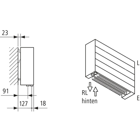 Grzejnik płytowy typ 22 KERMI HHN, z osłonami wym. 700 x 3400 mm, kolor biały, moc 6372 W