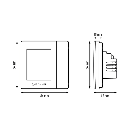 SALUS StartPack Standard - zestaw przewodowego sterowania ogrzewaniem podłogowym bez zarządzania przez Internet: KL06-M, PL07, 4 x VS30W.