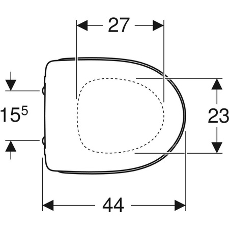 Deska sedesowa Koło Solo, mocowanie od dołu, wysokość 5 cm: Wolne opadanie=Nie, Zawiasy wypinane=Nie, Materiał zawiasów=Metal, Biały / Błyszczący