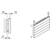 Grzejnik płytowy typ 11 KERMI HHN, z osłonami wym. 630 x 5200 mm, kolor biały, moc 4316 W