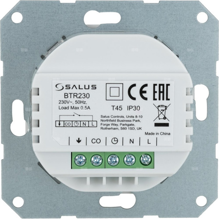 Regulator temperatury SALUS BTR230, montaż podtynkowy