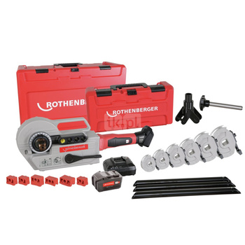 ROBEND 4000 E trójnóg, akumulator Li 4.0Ah 18V i ładowarka + zestaw segmentów gnących 1/2-5/8-3/4-7/8-11/8"