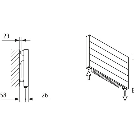 Grzejnik płytowy typ 11 KERMI HHN, z osłonami wym. 420 x 1600 mm, kolor biały, moc 1058 W