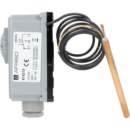 Termostat AFRISO TC2 zanurzeniowy 0-90'C, przyłącze kapilara, długość wkładki 1000 mm