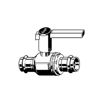 Zawór kulowy VIEGA 2370 stal nierdzewna, PN16 42 mm zz x zz, uchwyt: dźwignia