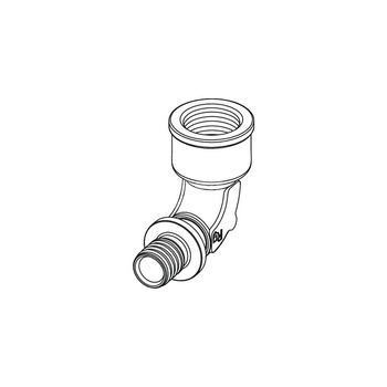 Mufa przejściowa 90' TECE flex, brąz, 32 mm x 1'' (zz x GW)
