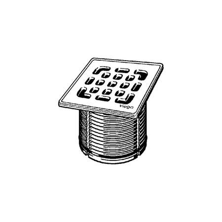 Kratka VIEGA 49342 kwadratowa ze stalowai nierdzewnej 100x100mm do wpustu