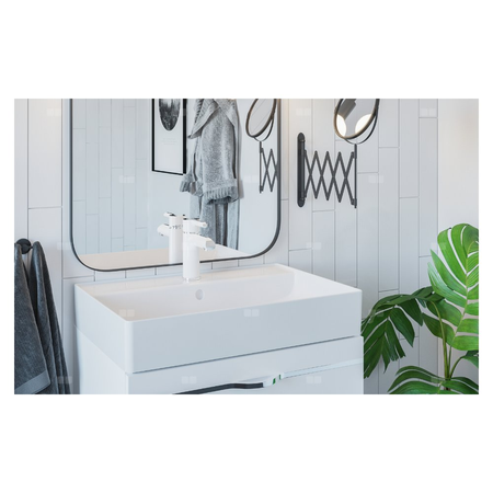 Bateria umywalkowa stojąca KFA Armatura ANGELIT, chrom, montaż blat / otwór na baterię