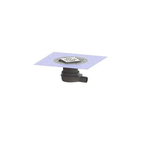 Wpust Ultraflat 79 DN 50 z nasadką Variofix z rusztem szczelinowym z L&L