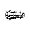Mufa Profipress VIEGA 24152 redukcja jednoczęściowy, Cu (stan surowy) / Cu (stan surowy), 22 mm x 15 mm (mz x mz)