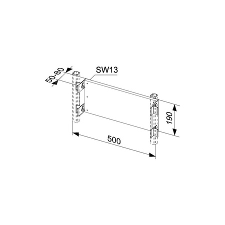 Trawers montażowy do armatury podtynkowej TECE profil