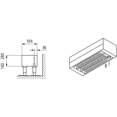 Konwektor Kermi Konvektor Typ43 BH210x194x3800mm QN6232, weiß, 6bar, o. Abd., AB Uni.