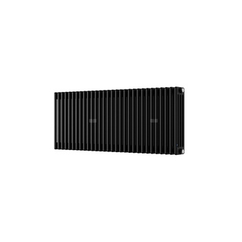 Grzejnik żeberkowy INSTAL-PROJEKT TUBUS 4, podłączenie boczne/500 568 x 804 mm, kolor czarny/black mat, moc 1357 W