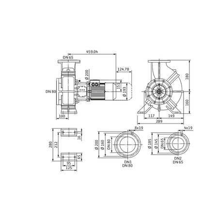 Wilo-Atmos GIGA-B 65/125-1,1/4 pompa obiegowa blokowa