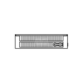 Konwektor Kermi V-Kon S Typ22 BH280x133x3800mm QN4218, weiß, 6 bar, o. Abd., Vent. re