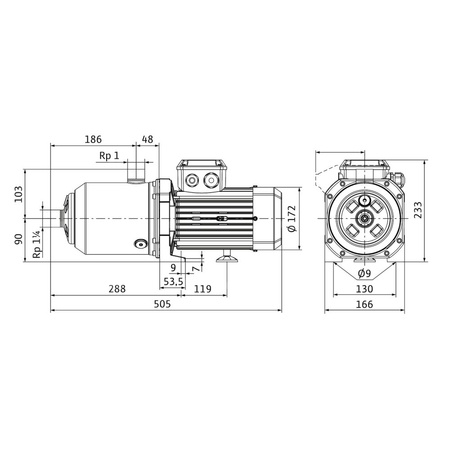 Wilo-Medana CH1-L.605-1/E/F/10T wysokociśnieniowa pozioma pompa do wody