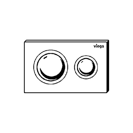 Przycisk do WC ekspozycyjny Prevista Visign for Style 20 nr wzoru 8610.19 płytka maskująca: tworzywo szt. szlach. matowy klawisz: tworzywo szt. szlach. matowy