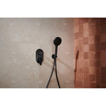 OTAVA ZESTAW NATRYSKOWY PODTYNKOWY Z BATERIĄ 2 FUNKCYJNĄ, CZARNY