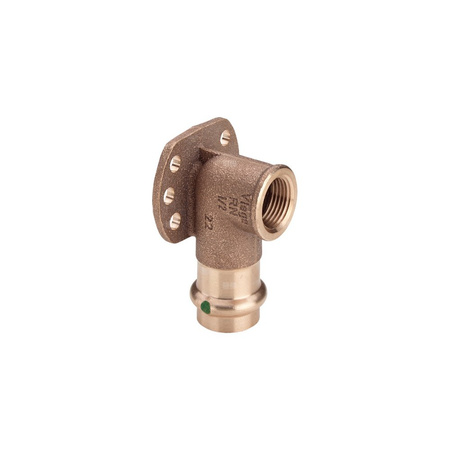 Kolano z łapami VIEGA 22255 jednoczęściowy, brąz / brąz, 18 mm, 3/4'' (mz x gw), (głębokość: 22 mm) z uszczelką