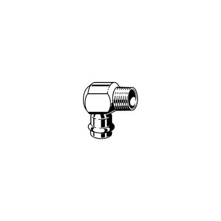 Przejściówka kątowa 90' VIEGA 17141, stal nierdzewna / stal nierdzewna, 18 mm x 1/2'' (zw x gz)