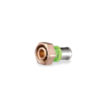 Złączka prosta zaprasowywana pod eurokonus QIK, mosiądz, 1/2'' x 16 mm (złącze skrecane x złącze zaprasowywane)