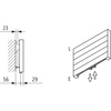 Grzejnik płytowy typ 11 KERMI HHN wym. 840 x 4600 mm, kolor biały, moc 5985 W