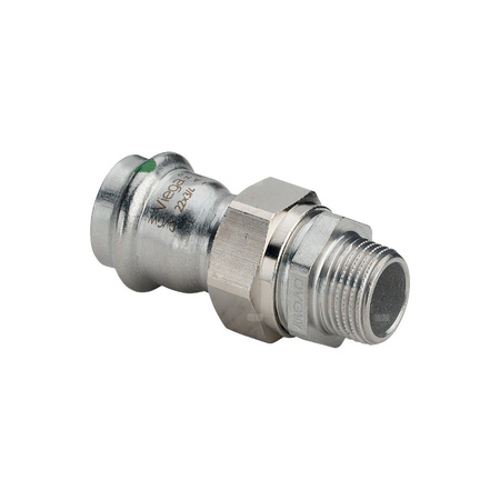 Złącze przejściowe Sanpress VIEGA 2365 jednoczęściowy, stal nierdzewna / stal nierdzewna, 18 mm, 3/4'' (mz x gz) z uszczelką