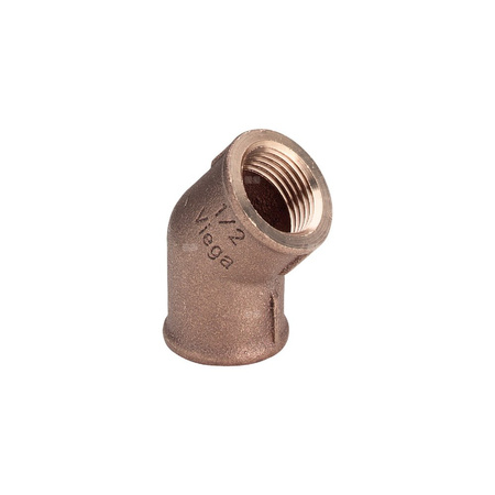 Łuk 45' VIEGA 3120 jednoczęściowy, brąz / brąz, 3/8'' (gw x gw)