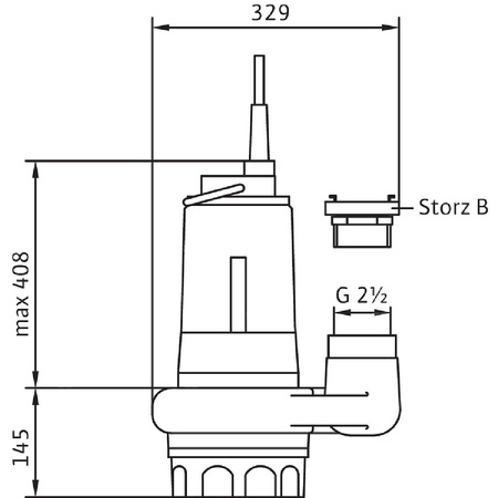 Pompa zanurzeniowa do ścieków WILO EMU KS 20 DS. żeliwo 3 x  400 V, moc 2.8 W 50 Hz