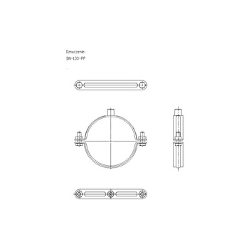 Obejma mocująca masywna NICZUK DN 128-136 mm 133