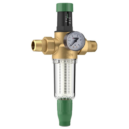 Filtr do wody HERZ z reduktorem ciśnienia mosiądz Gwint zewnętrzny DN 20 max. 16 bar