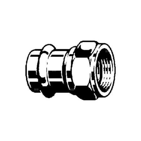 Złącze przyłączeniowe Sanpress VIEGA 2263 dwuczęściowy, brąz (stan surowy) / brąz (stan surowy), 15 mm x 1'' (mz x gw), 33 mm z uszczelką