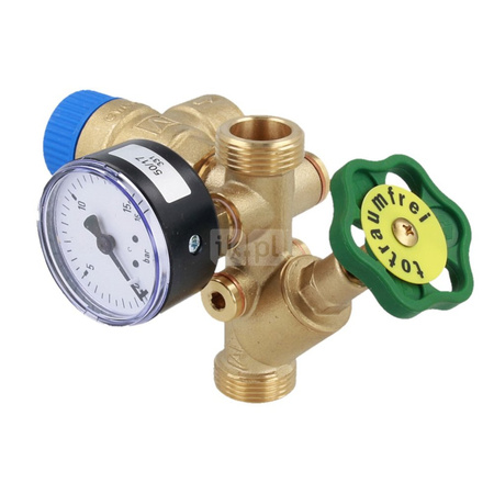 Grupa bezpieczeństwa zasobnika c.w.u. ASB, Nmax UDT 111,5 kW, z zaworem bezpieczeństwa MSW 6 bar