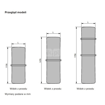 Grzejnik płytowy ZEHNDER Folio Belt wym. 1796 x 540 mm, kolor biały RAL9016, moc 762 W