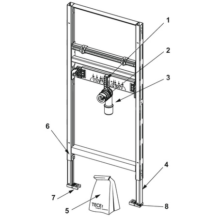 TECEprofil - stelaż montażowy pod umywalkę