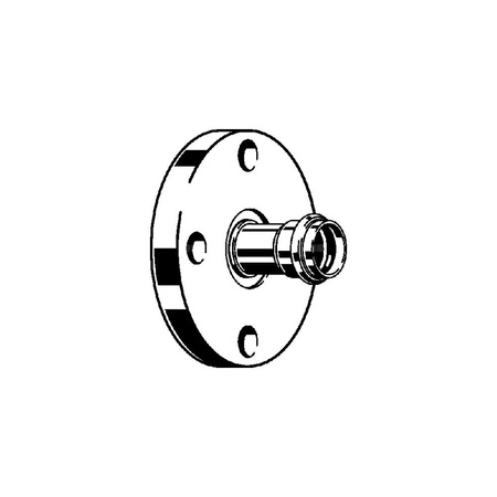 Przejście kołnierzowe z SC-Contur Prestabo VIEGA 1159 jednoczęściowy, stal (ocynk galwaniczny/elektrolityczny) / stal (ocynk), DN 32 x 35 mm (kołnierz x mz), 70 mm