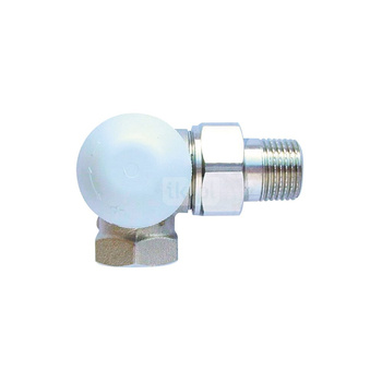 Zawór grzejnikowy termostatyczny HERZ TS-98-VH kątowy ab z nastawą wstępną, połączenie 1/2'' (niklowanie)