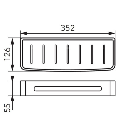 EMOTION półka stalowa duża, chrom