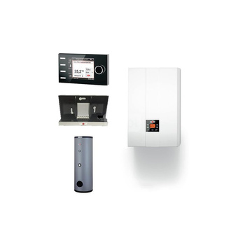 Pakiet - Kocioł gazowy jednofunkcyjny WOLF FGB-35 kondensacyjny wiszący 7.5 - 34.9 kW + RegulatorBM-2 + Zasobnik c.w.uSE-2-150