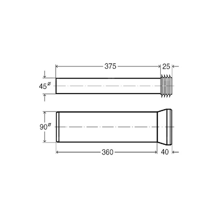 Zestaw przyłączeniowy tworzywo sztuczne, nr wzoru 3817.819 DN: 90 L: 400