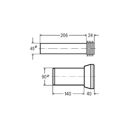 Zestaw przyłączeniowy VIEGA 801027 (akcesorium) do podwieszanej miski WC tworzywo sztuczne dn 90