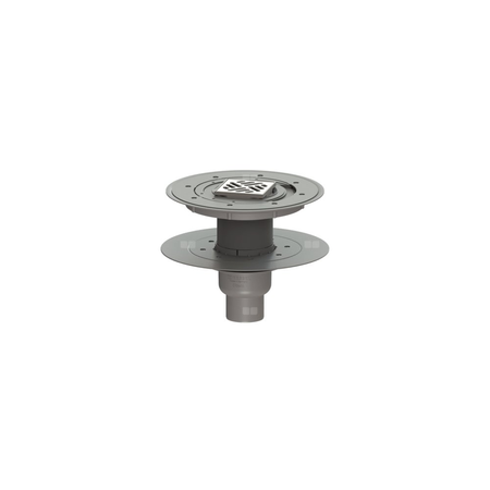 Wpust KESSEL Classic z 1 przyłączem DN 70, odpływ pionowy (zdejmowany), kratka 95x95mm stal nierdzewna