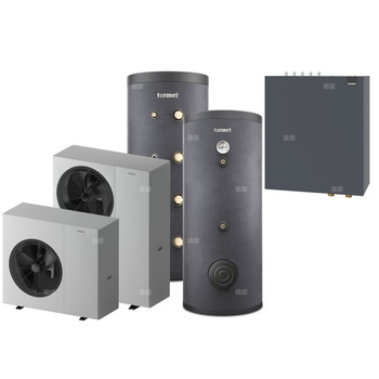 Pakiet 1 - Pompa ciepła powietrzna powietrze-woda monoblok TERMET Heat Platinum 8 EVI/DC 6.1 kW 230 V + Zasobnik c.w.u. TERMET AQUA 200 + Zasobnik buforowy TERMET ENERGY 100 + Moduł hydrauliczny T-Box 13 Pro PG HP