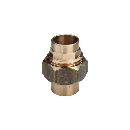 Złącze VIEGA 94340 trzyczęściowy, brąz / brąz, 42 mm, 21 mm x 42 mm x 21 mm (lw x gw), 76 mm z uszczelką