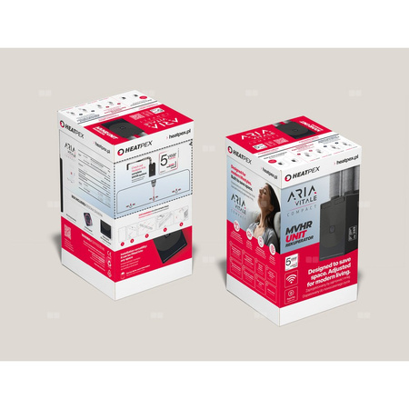 Rekuperator HEATPEX ARIA VITALE compact Silver 350 m3/h