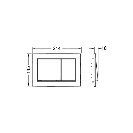 Przycisk spłukujący do stelaża (Mechaniczny) TECE base tworzywo, kolor biały