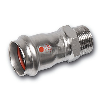 Nypel SANHA NiroTherm Industry, stal nierdzewna, 15 mm x 3/8'' (zw x GZ)