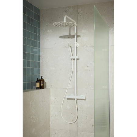 MOZA PREMIUM WHITE deszczownia z baterią termostatyczną