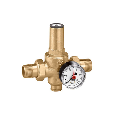 Regulator ciśnienia z wymiennym wkładem z możliwością przyłączenia manometru 1/4" gwint wewnętrzny 1"